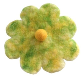 Yellow flower brooch