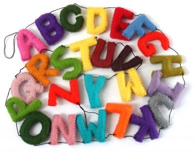 Alphabet bunting multi