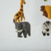 Felt zoo animal mobile detail Zoo animal mobile