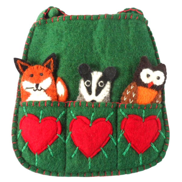 Finger puppet bag - countryside