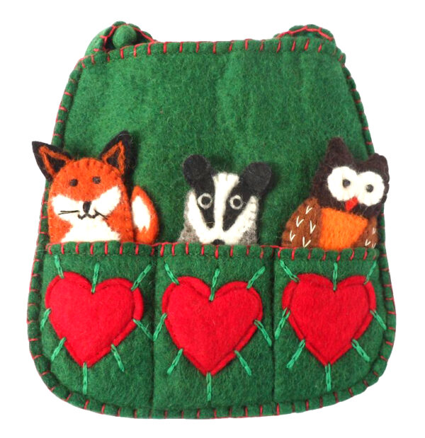 Finger puppet bag - countryside