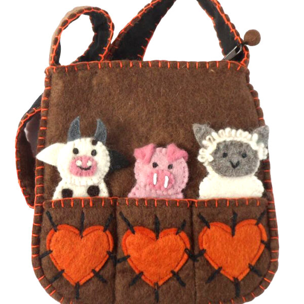 Finger puppet bag - farm