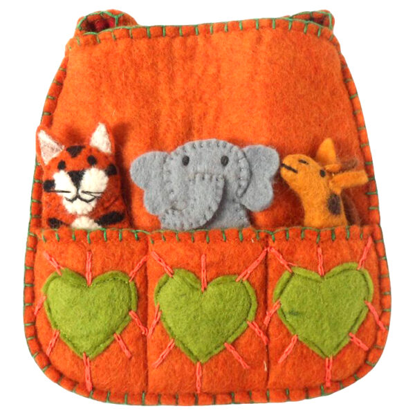 Finger puppet bag - zoo