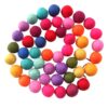 Rainbow ball string Felt ball string rainbow colours