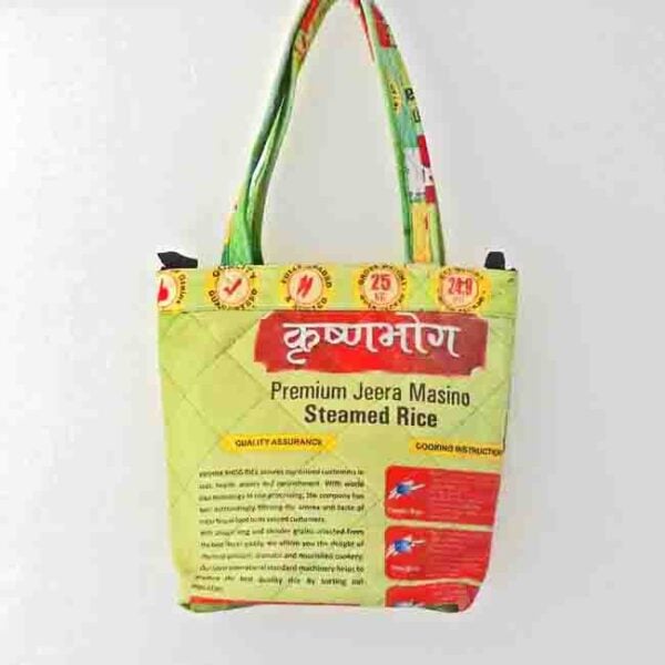 Recycled rice bag shopper