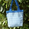 Woven cotton shopper with shoulder straps