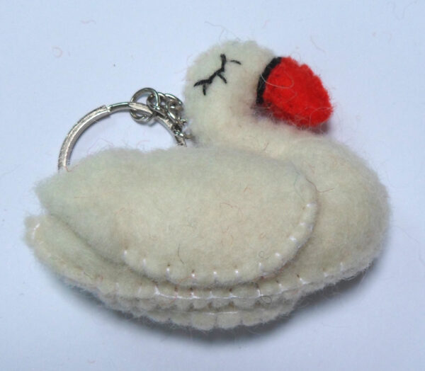 Swan keyring