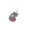 Grey sleepy cat keyring/bag charm