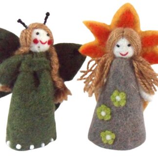 Sunflower and woodland butterfly fairies