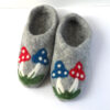 Colourful toadstool slippers for adults
