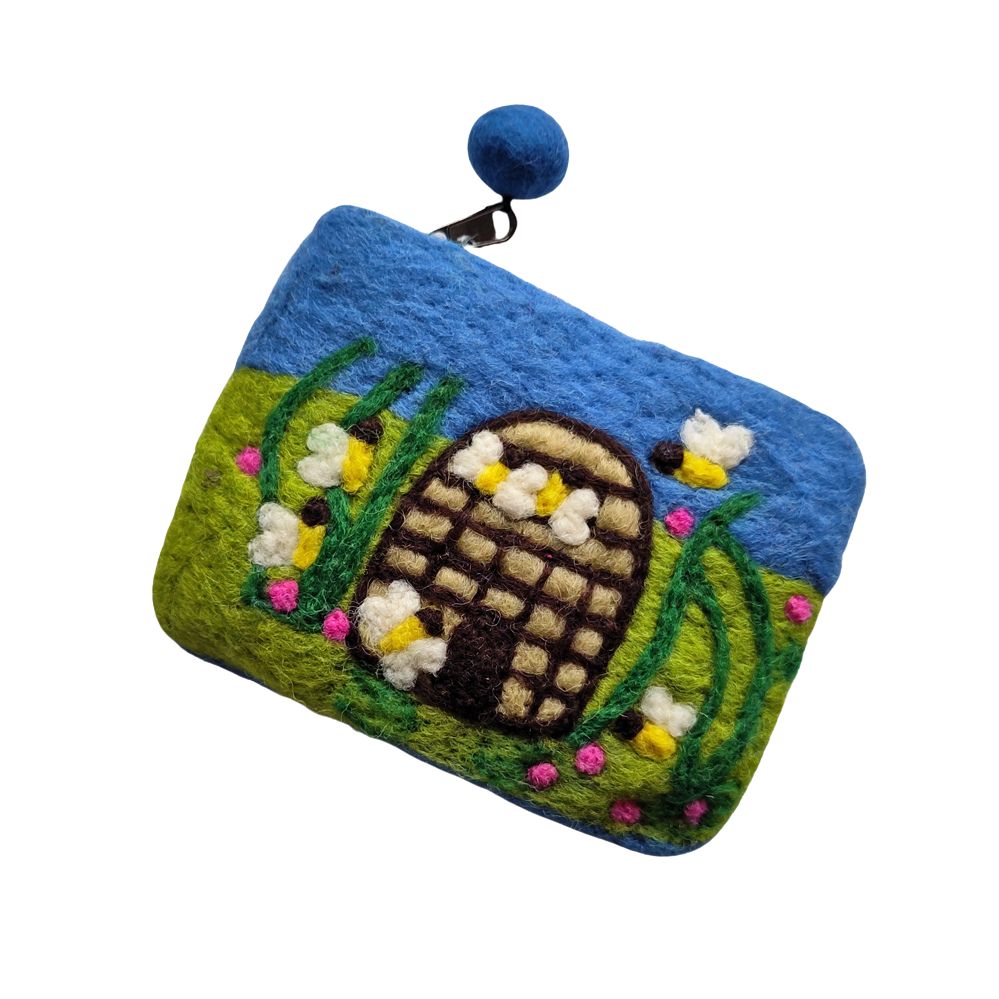 Bees and beehive purse