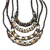 Short ethnic bone necklace