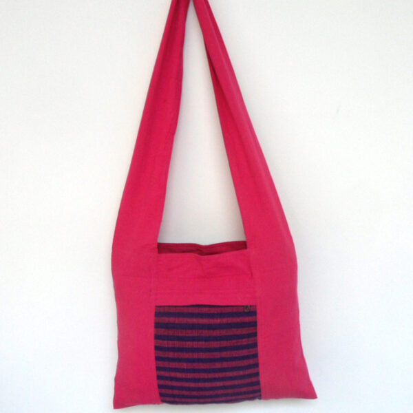 Cross body woven cotton shoulder bags