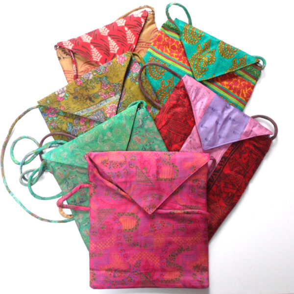 Upcycled sari bags square