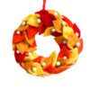 Wreath with leaves and berries: orange