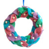 Wreath with leaves and berries: pastel
