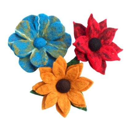 Bright flower brooches
