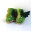 Dragon slippers for babies - green
