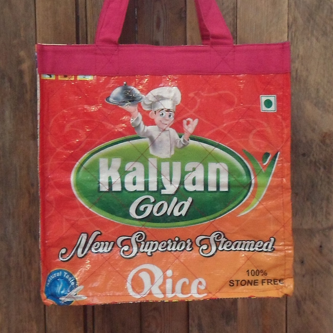 Recycled food bag shopping bag
