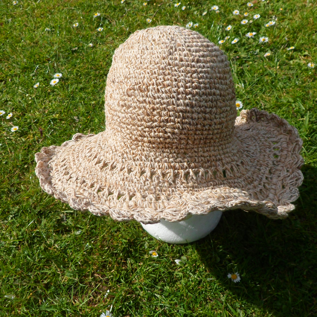 Hemp and cotton broad brim hat 
