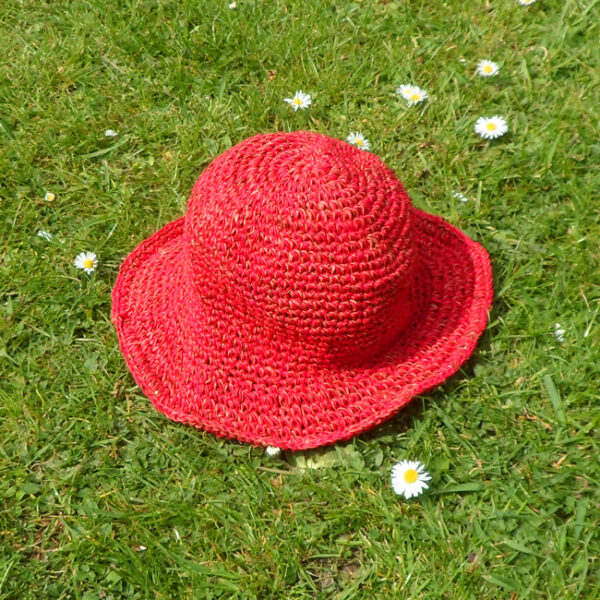 Summer hats for children - red
