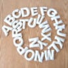 Alphabet bunting white