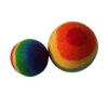 Rainbow balls in two sizes