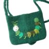 Felt shoulder bag dark green caterpillar Caterpillar shoulder bag - green
