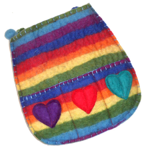 Finger puppet bag - empty rainbow