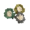Flower brooches muted colours Five petal flower brooches muted colours