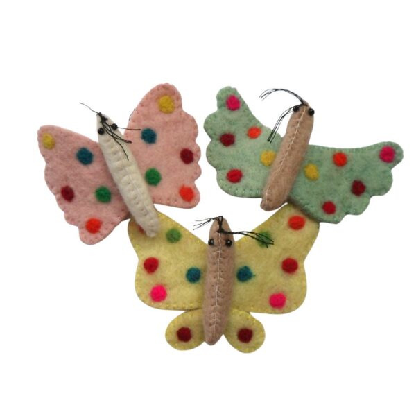 Pastel butterfly hair clip