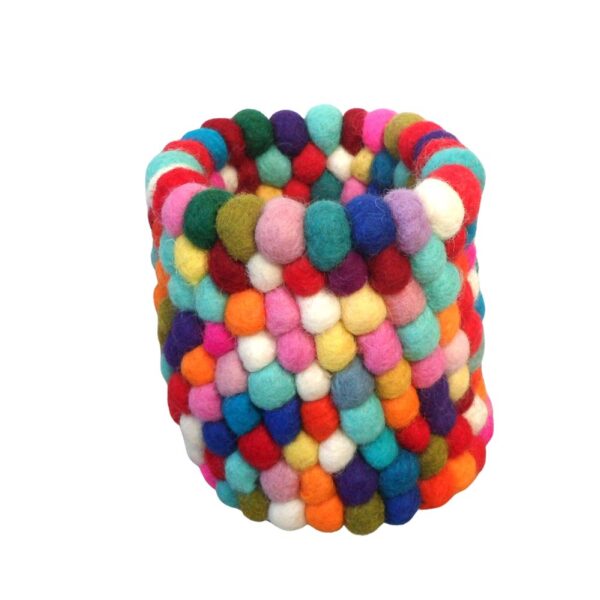 Rainbow ball pot Pencil pot - rainbow