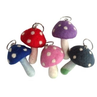 Toadstool keyring