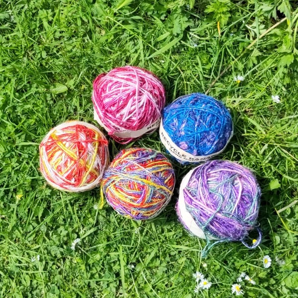 Banana silk yarn - variegated colours
