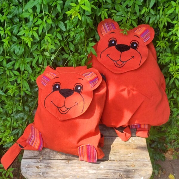 Cotton back pack bear Cotton backpack - bear