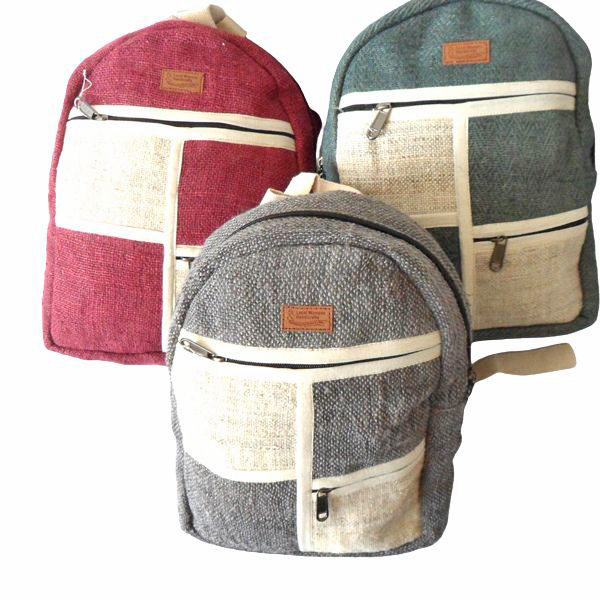 Natural dye hemp backpack