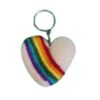 Rainbow heart keyring