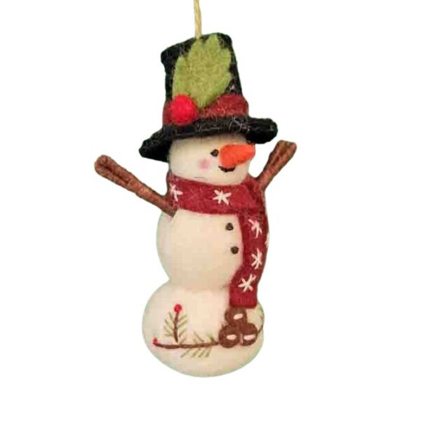Snowman decoration Embroidered snowman decoration