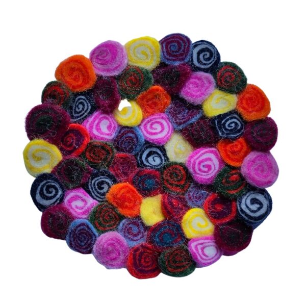 Felt table mat - 'slices of rock'