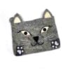 Grey cat purse