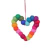 Rainbow ball heart decoration