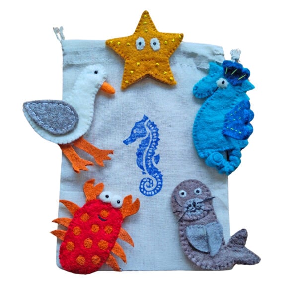Untitled design - 1 Bag of finger puppets - seashore
