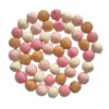 Felt ball string pastel pink