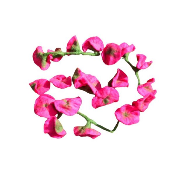 Flower garland - deep pink