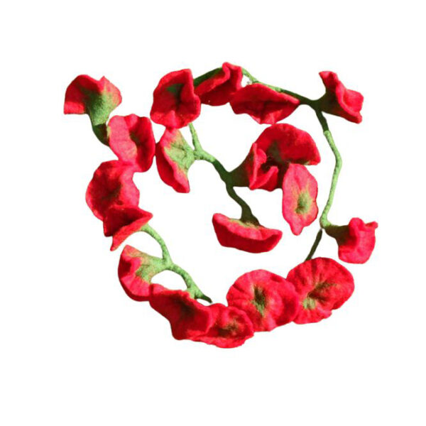 Flower garland - red