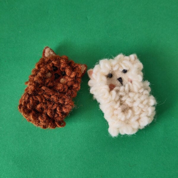 Alpaca brooch