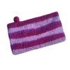 Stripy purse - mauve
