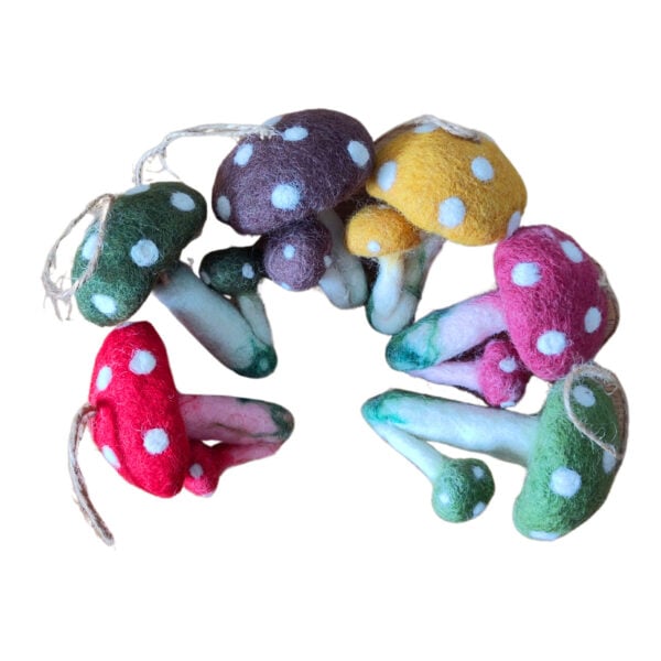 Toadstool hanging decorations