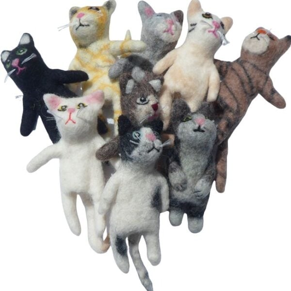3D finger puppets - cats