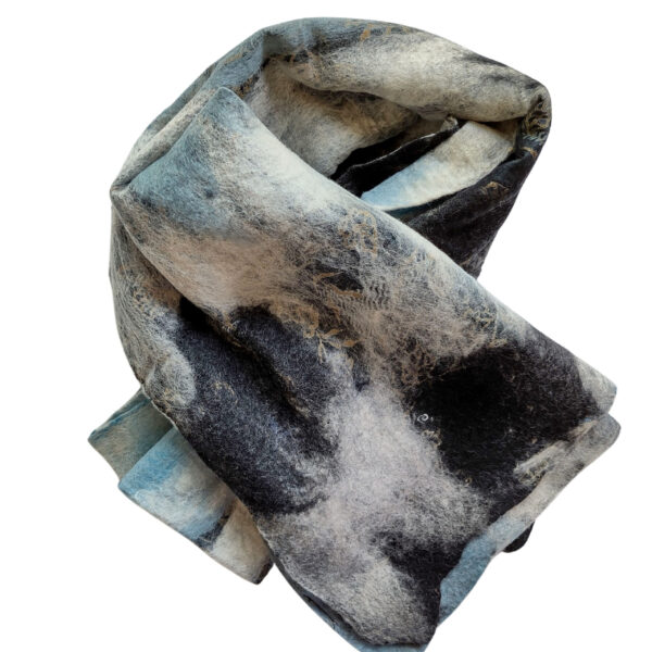 Merino wool and silk scarf - pale colours